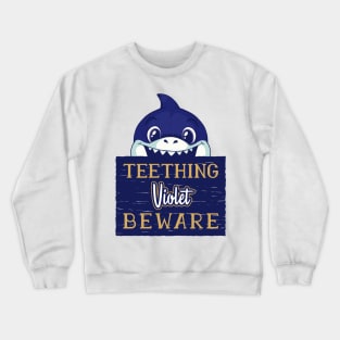 Violet - Funny Kids Shark - Personalized Gift Idea - Bambini Crewneck Sweatshirt